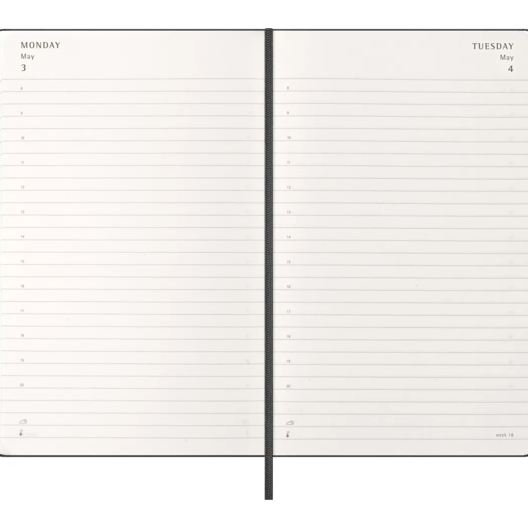 Kalender 12M Daily 2027 Hardcover Large Black