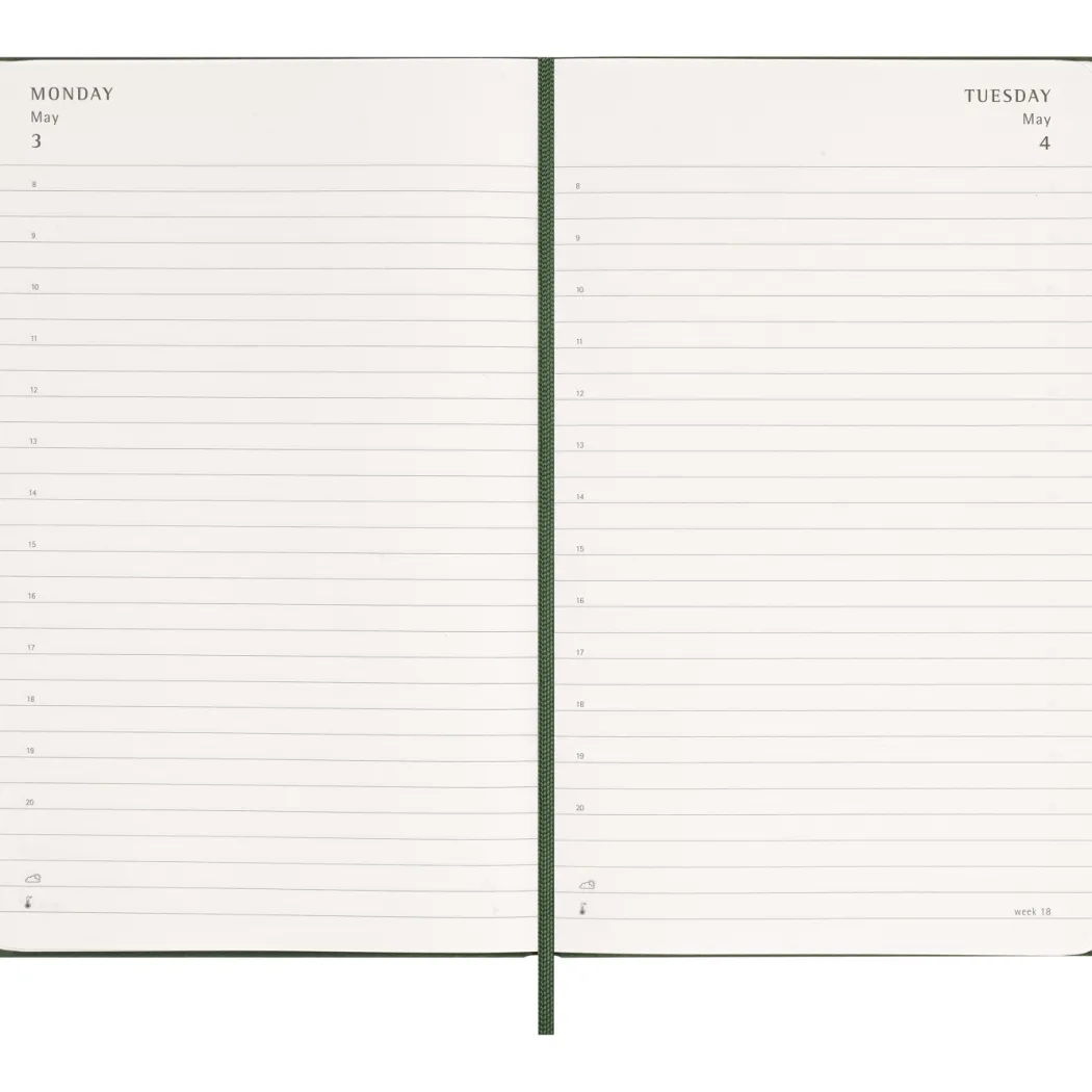 Kalender 12M Daily 2027 Hardcover Large Myrtle Green