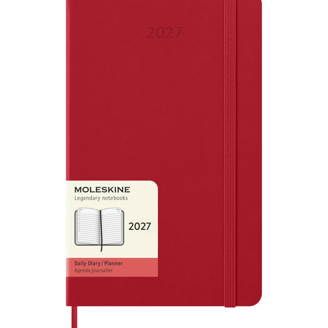 Kalender 12M Daily 2027 Hardcover Large Red