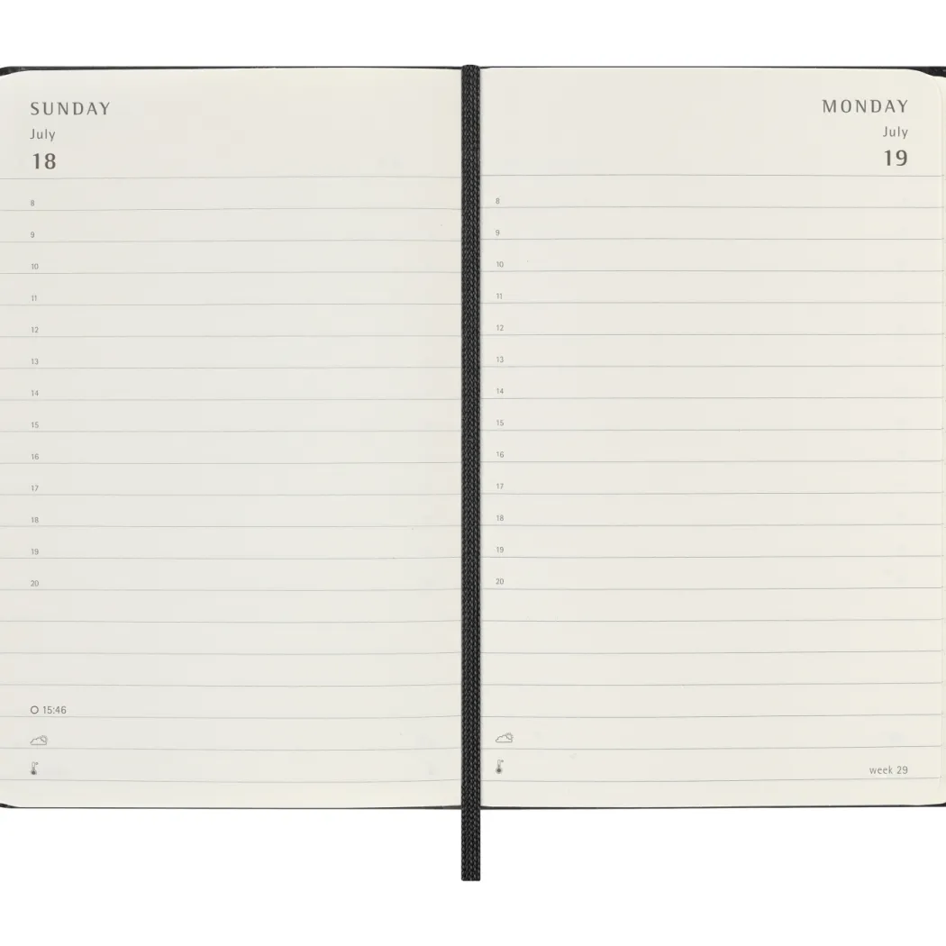 Kalender 12M Daily 2027 Hardcover Pocket Black
