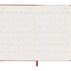 Kalender 12M Daily 2027 Hardcover Pocket Red