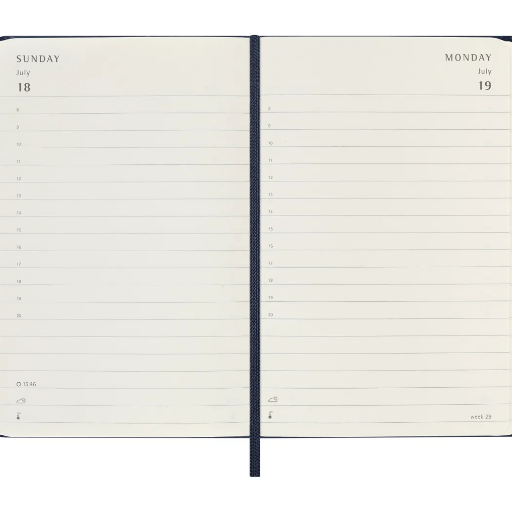 Kalender 12M Daily 2027 Hardcover Pocket Sapphire Blue