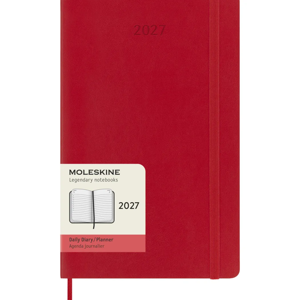 Kalender 12M Daily 2027 Softcover Large Red