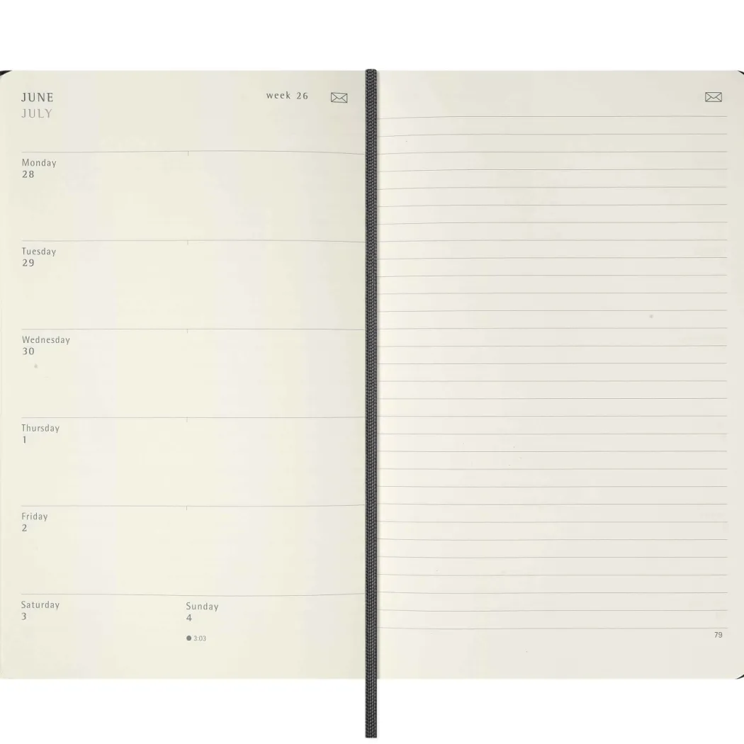 Kalender 12M Smart PRO Digital Weekly Note 2027 Large Black