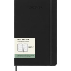 Kalender 18M Weekly Hard Cover Horisontell Large Black