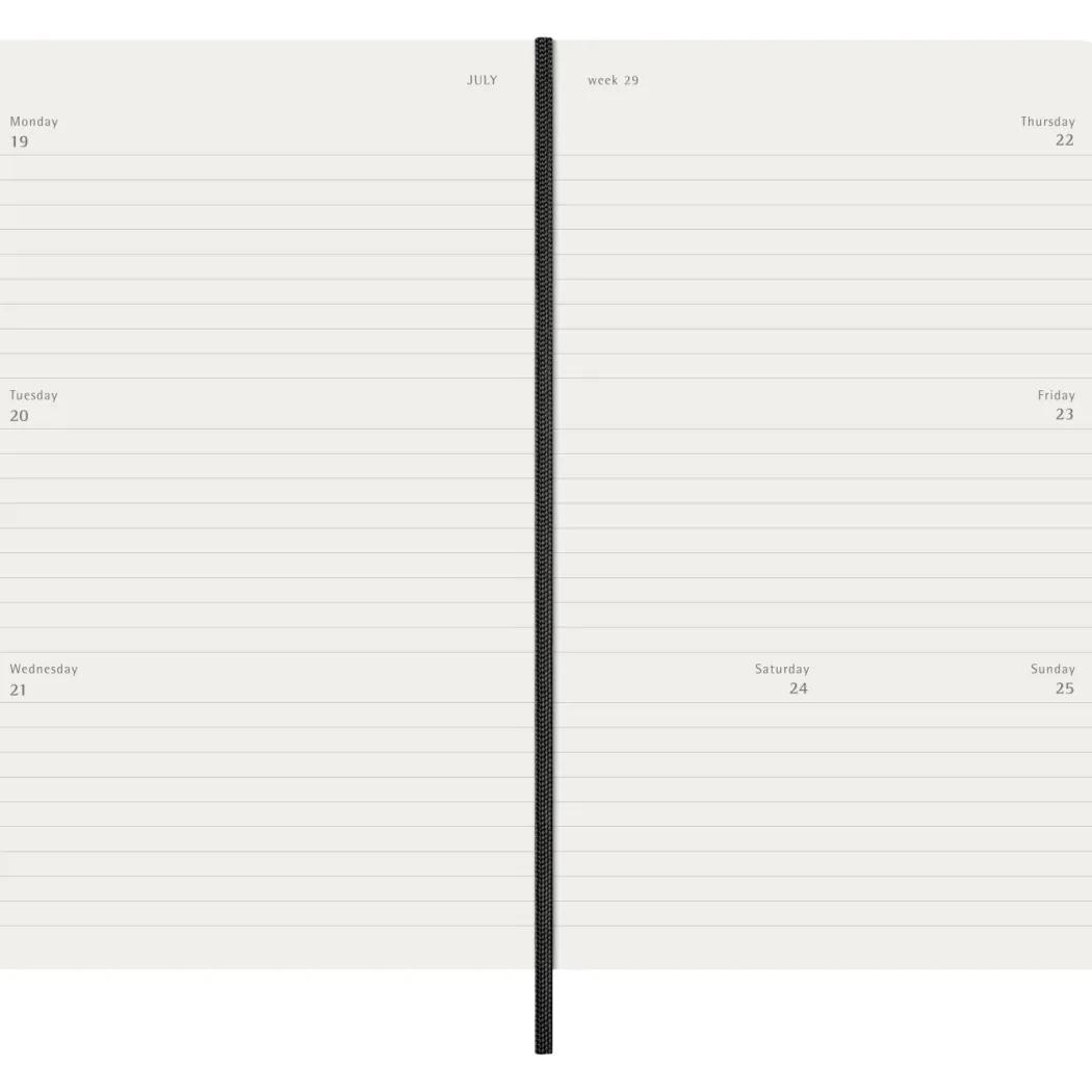 Kalender 12M Weekly Horizontal 2027 Softcover Large Black