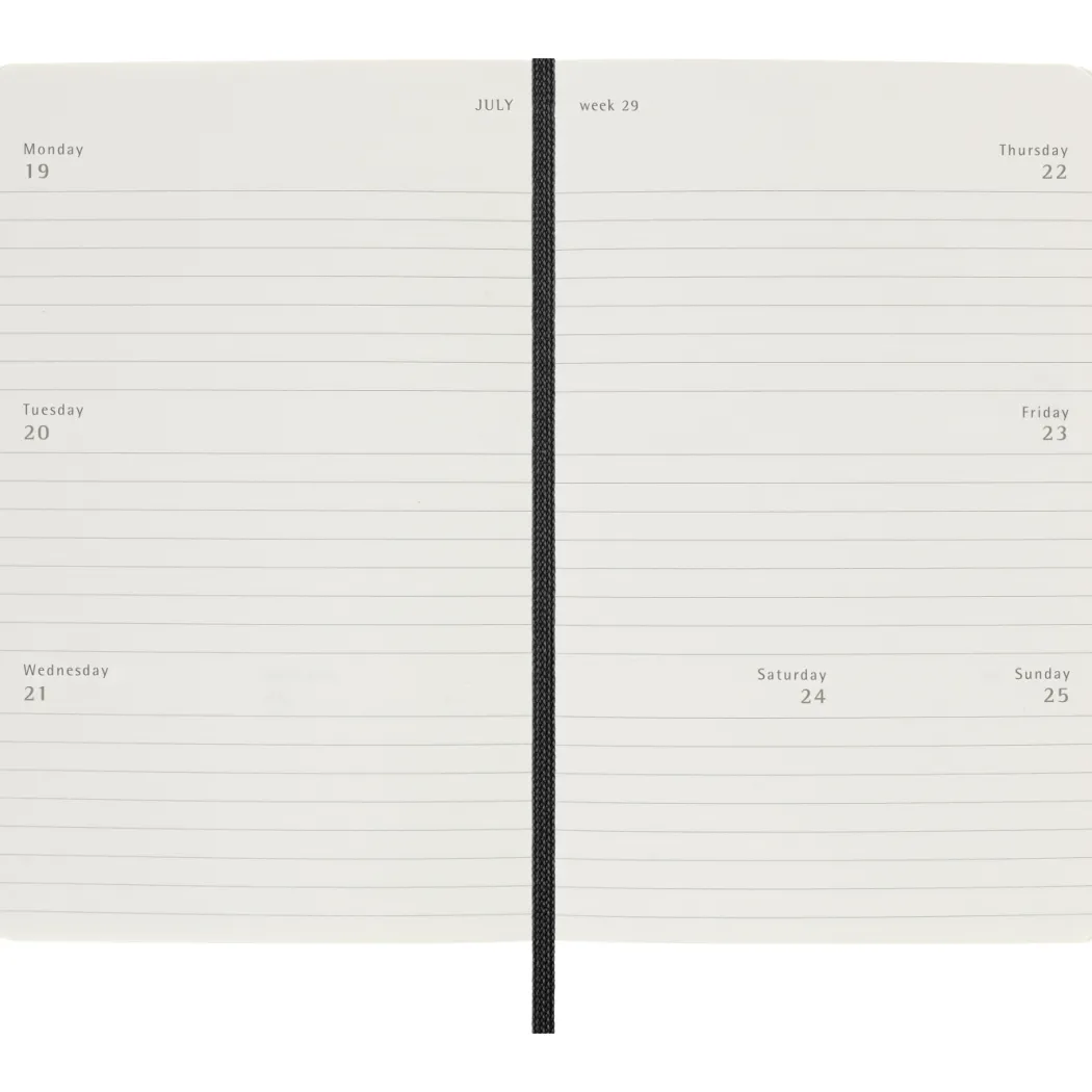 Kalender 12M Weekly Horizontal 2027 Softcover Pocket Black