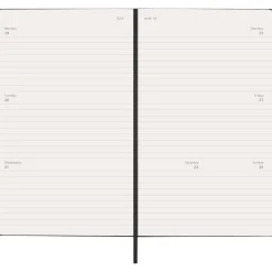 Kalender 12M Weekly Horizontal 2027 Hardcover Large Black