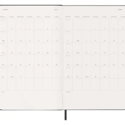 Kalender 12M Weekly Horizontal 2027 Hardcover Large Black