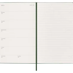Kalender 12M Weekly Notebook 2027 Hardcover Large Myrtle Green