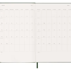 Kalender 12M Weekly Notebook 2027 Hardcover Large Myrtle Green