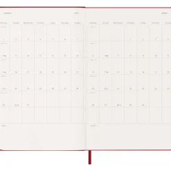 Kalender 12M Weekly Notebook 2027 Hardcover Large Red