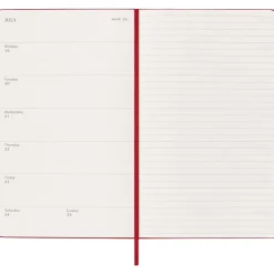 Kalender 12M Weekly Notebook 2027 Hardcover Large Red