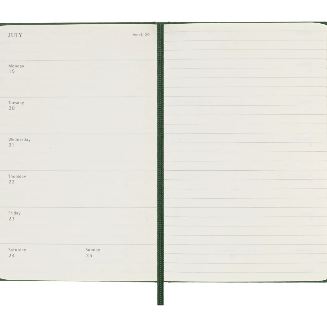 Kalender 12M Weekly Notebook 2027 Hardcover Pocket Myrtle Green