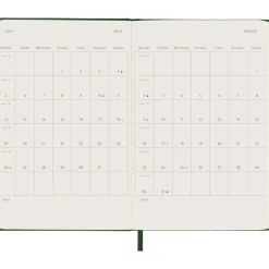 Kalender 12M Weekly Notebook 2027 Hardcover Pocket Myrtle Green