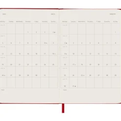 Kalender 12M Weekly Notebook 2027 Hardcover Pocket Red