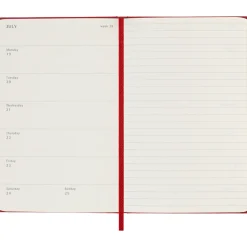 Kalender 12M Weekly Notebook 2027 Hardcover Pocket Red
