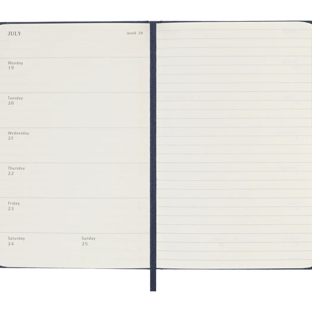 Kalender 12M Weekly Notebook 2027 Hardcover Pocket Sapphire Blue