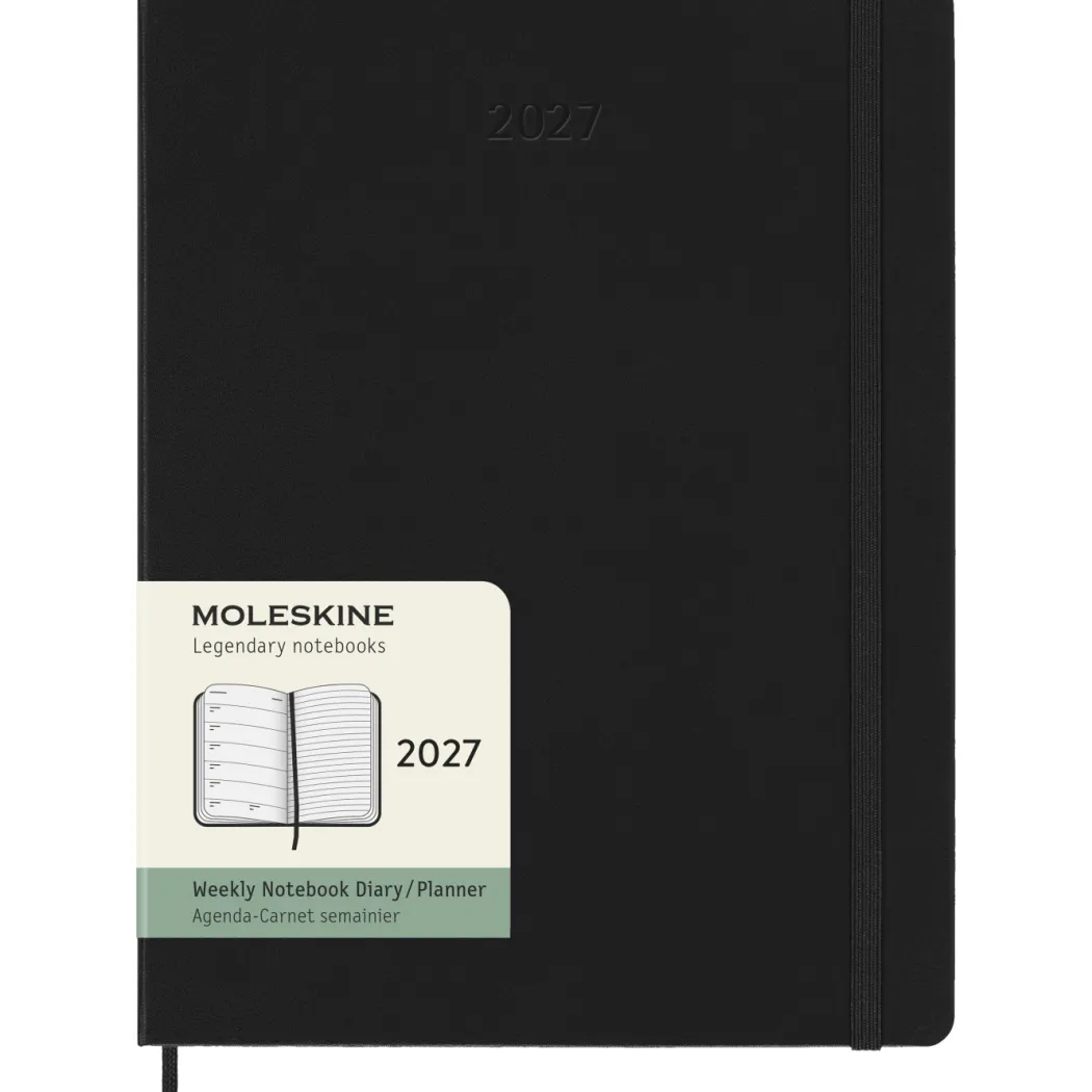 Kalender 12M Weekly Notebook 2027 Hardcover XL Black