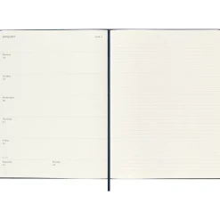 Kalender 12M Weekly Notebook 2027 Hardcover XL Sapphire Blue