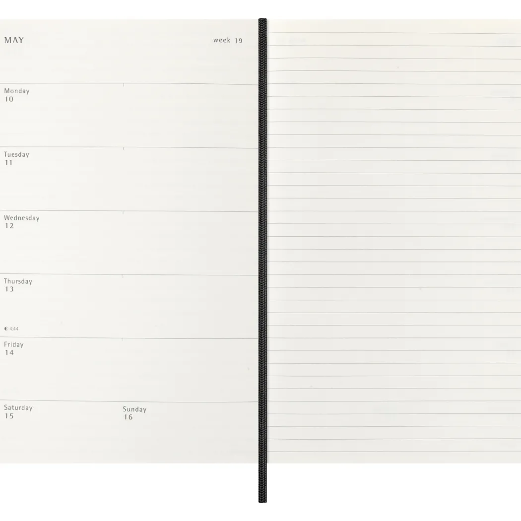 Kalender 12M Weekly Notebook 2027 Softcover Large Black