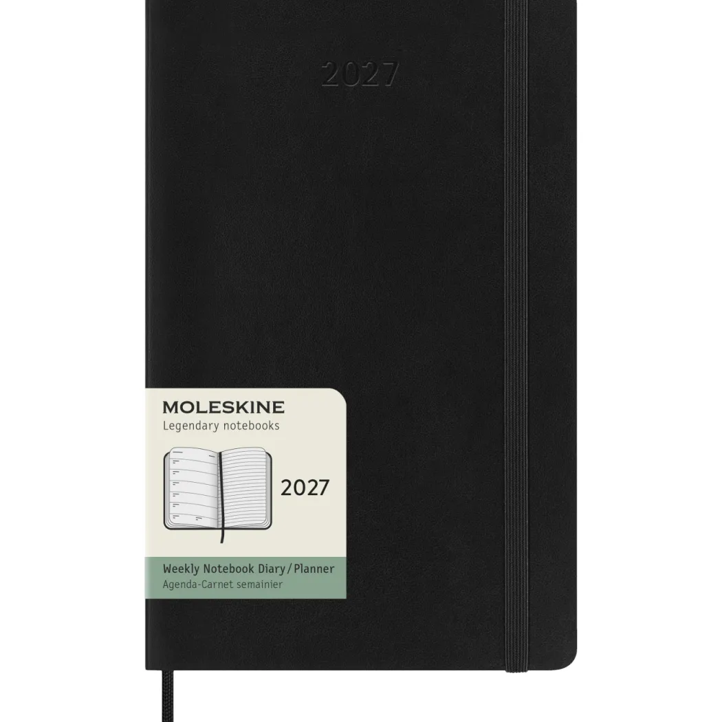 Kalender 12M Weekly Notebook 2027 Softcover Large Black