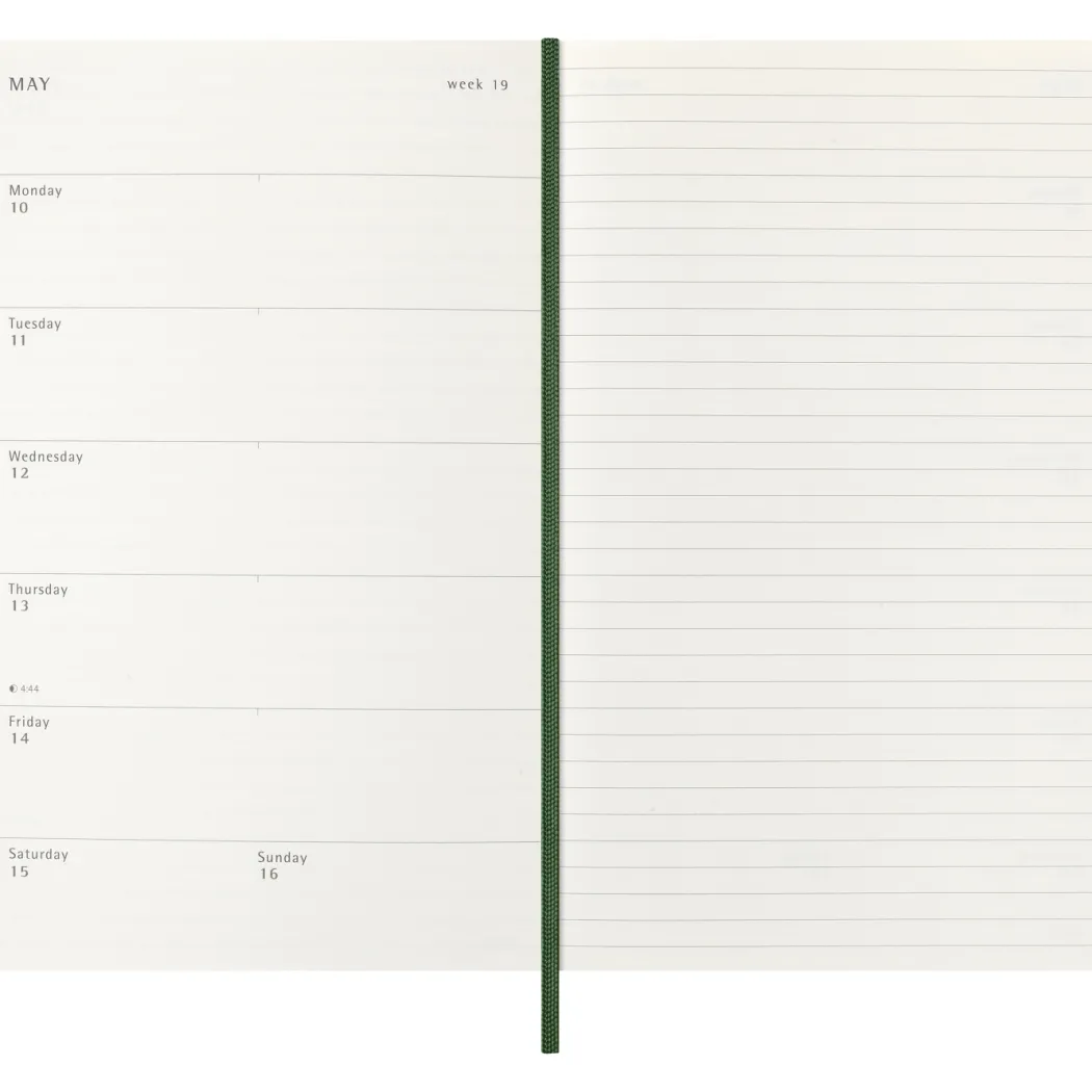 Kalender 12M Weekly Notebook 2027 Softcover Large Myrtle Green