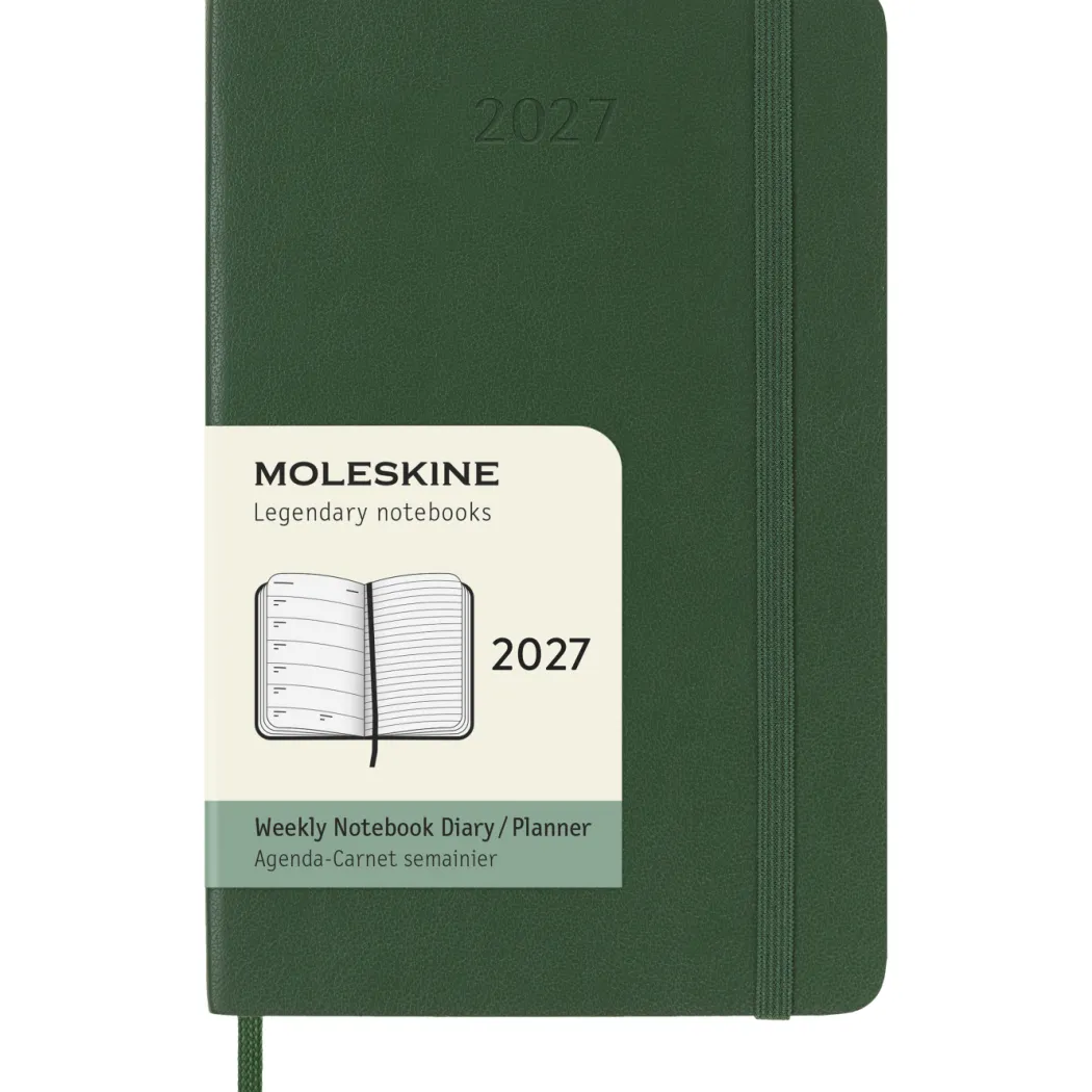 Kalender 12M Weekly Notebook 2027 Softcover Pocket Myrtle Green