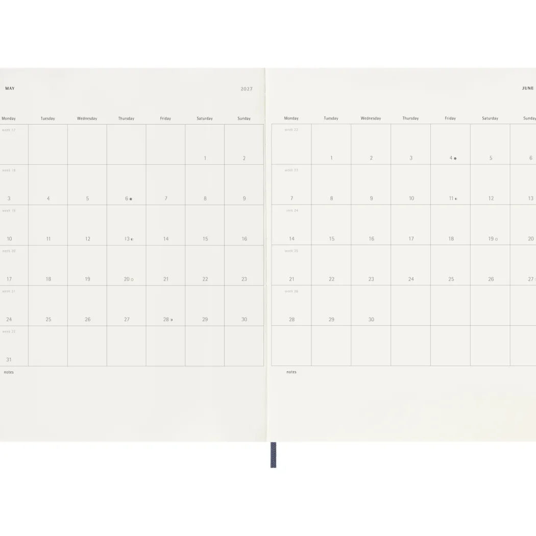 Kalender 12M Weekly Notebook 2027 Softcover XL Sapphire Blue