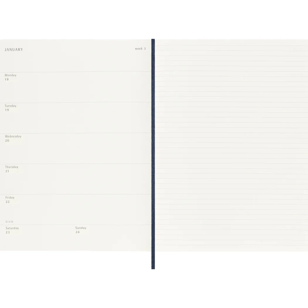 Kalender 12M Weekly Notebook 2027 Softcover XL Sapphire Blue