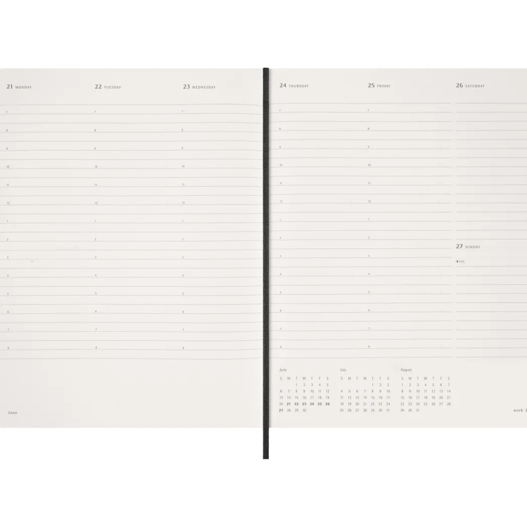 Kalender 12M Weekly Vertical 2027 Essential Softcover XXL Black