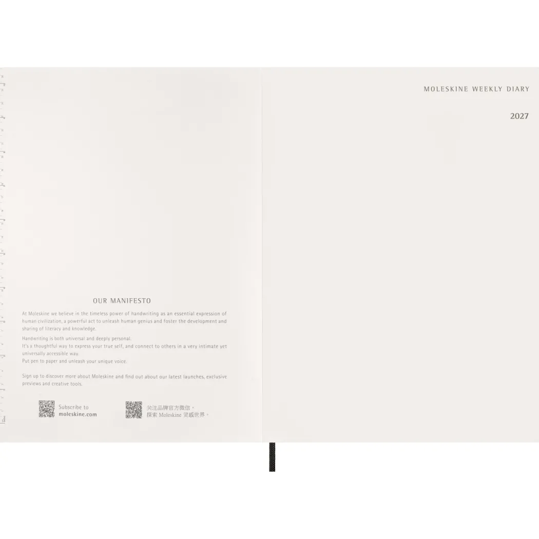 Kalender 12M Weekly Vertical 2027 Essential Softcover XXL Black