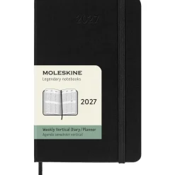 Kalender 12M Weekly Vertical 2027 Hardcover Pocket Black