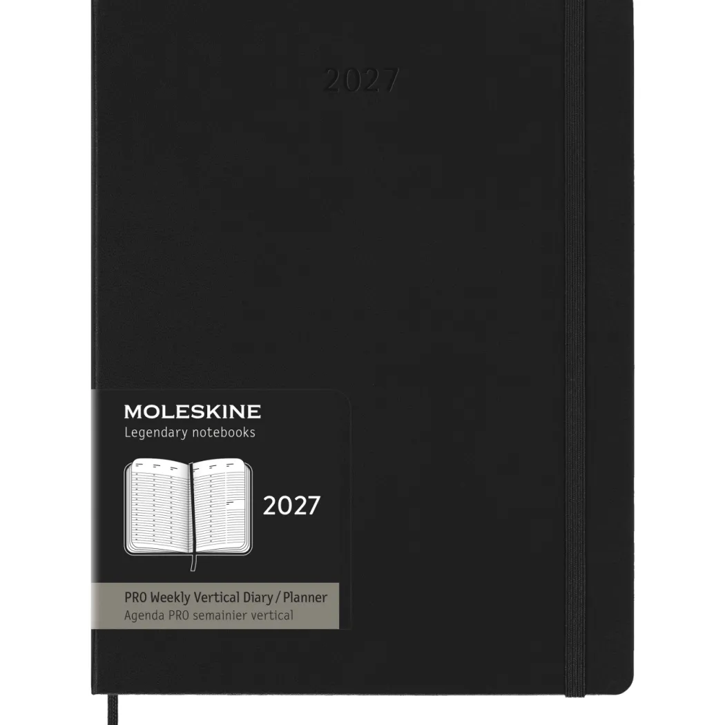 Kalender 12M Weekly Vertical PRO 2027 Hardcover XL Black