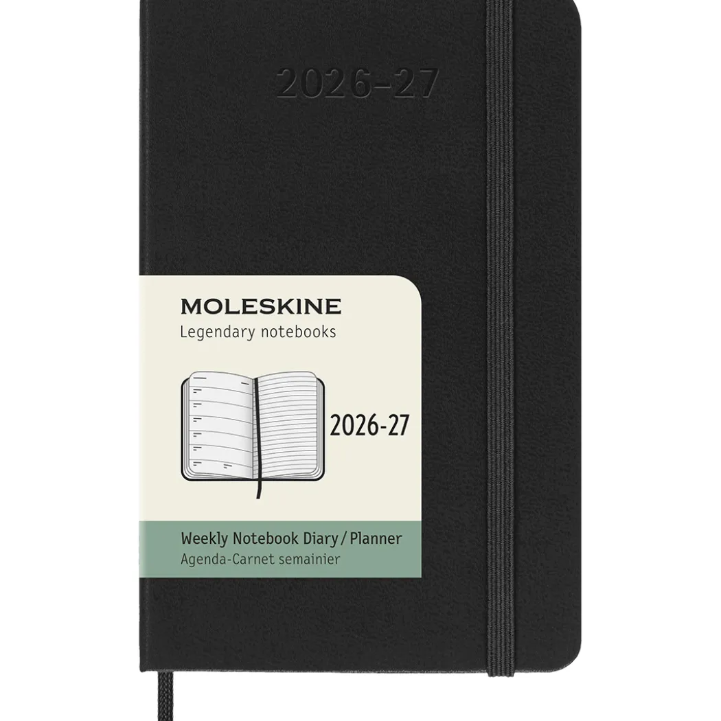 Kalender 18M WeekNote Hard Cover Pocket Black