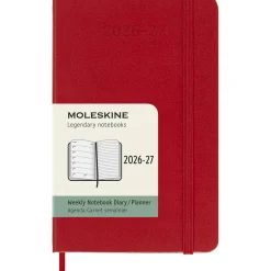 Kalender 18M WeekNote Hard Cover Pocket Red