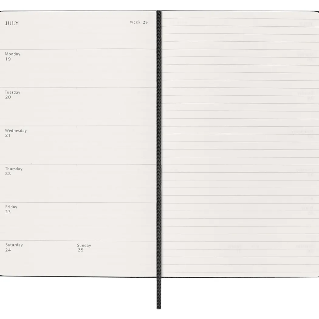 Kalender 18M WeekNote Hard Cover Large Black