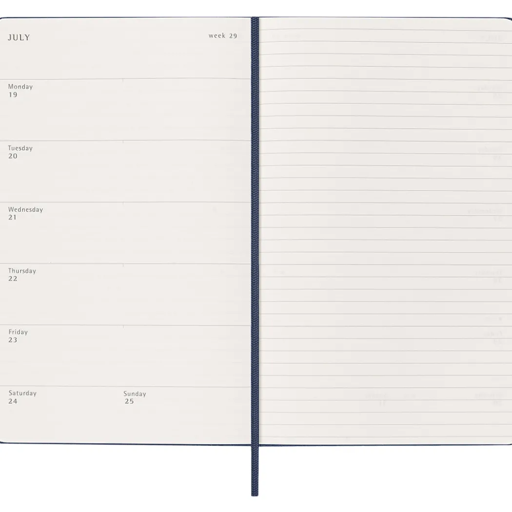 Kalender 18M WeekNote Hard Cover Large Sapphire Blue