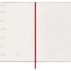 Kalender 18M WeekNote Hard Cover Large Red