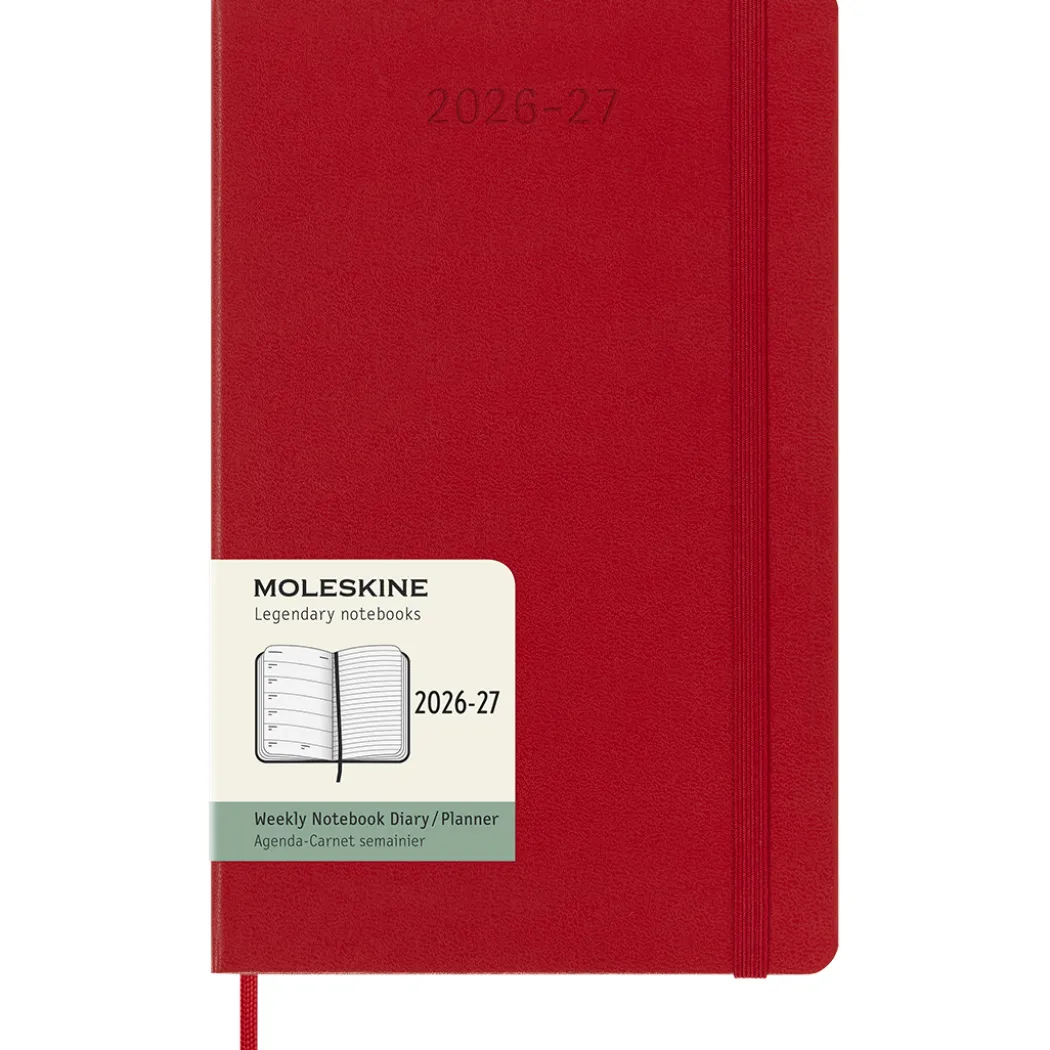 Kalender 18M WeekNote Hard Cover Large Red