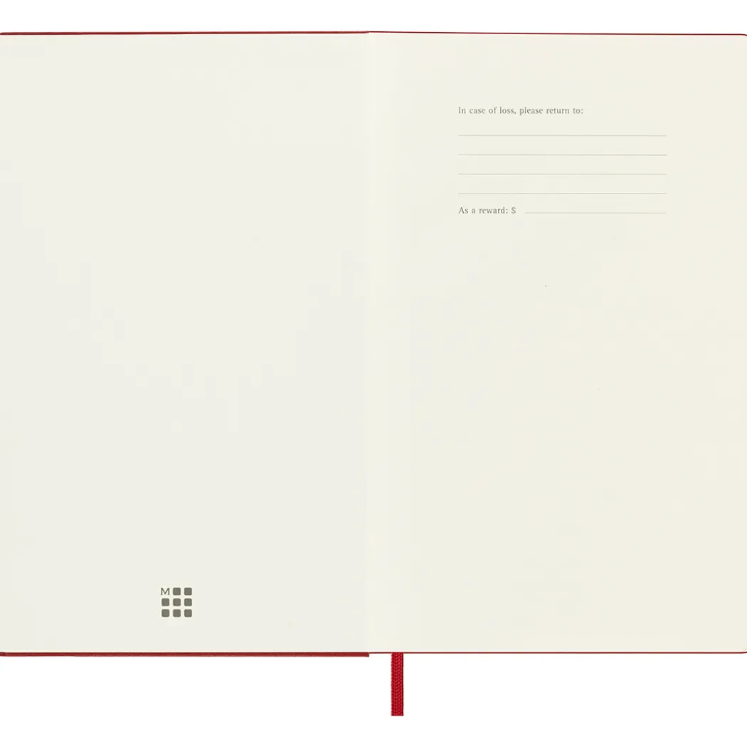 Kalender 18M WeekNote Hard Cover Large Red