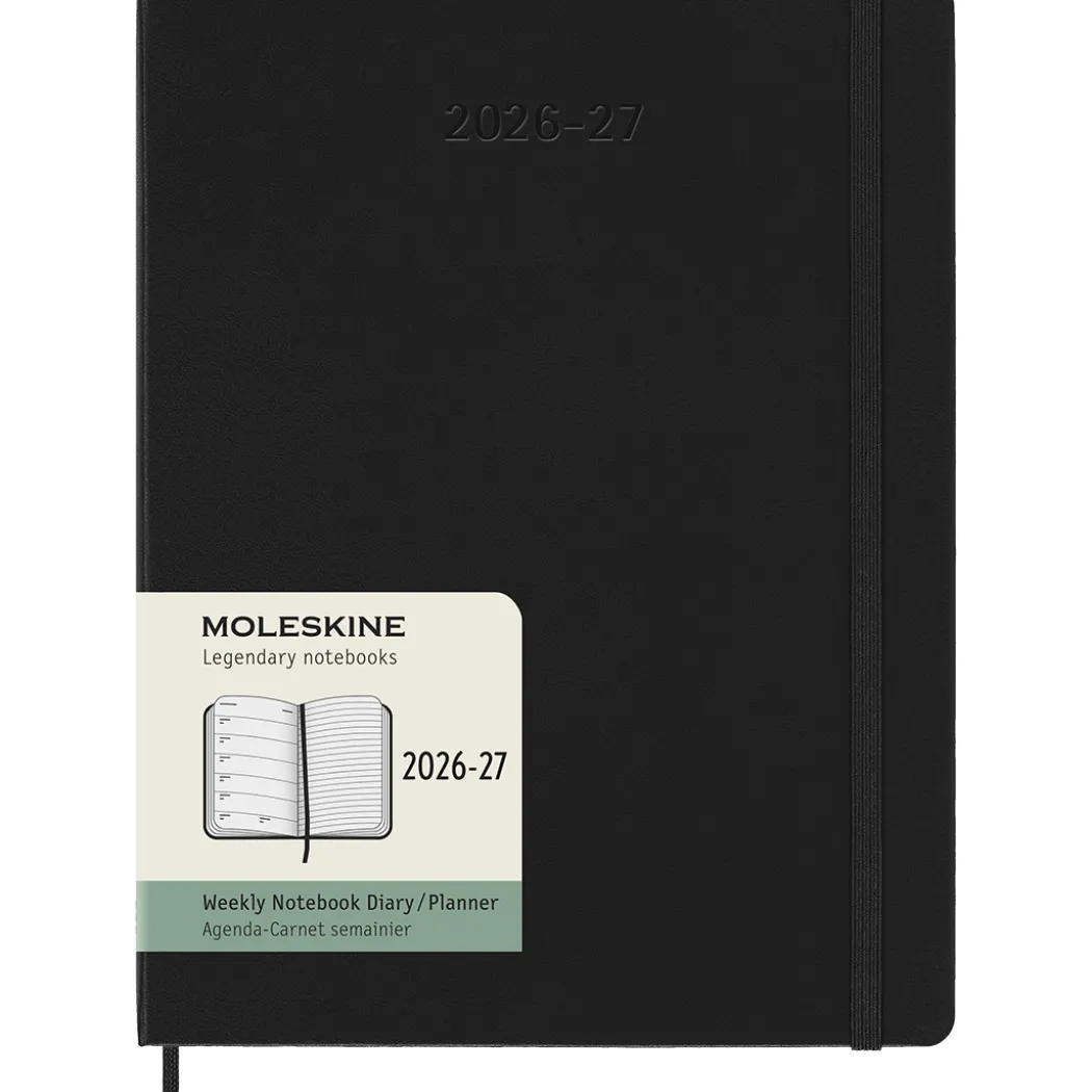 Kalender 18M WeekNote Soft Cover XL Black