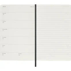 Kalender 18M WeekNote Soft Cover Pocket Black