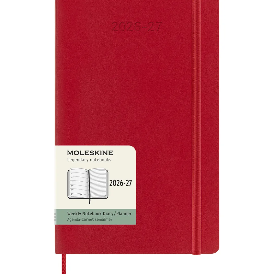 Kalender 18M WeekNote Soft Cover Large Red