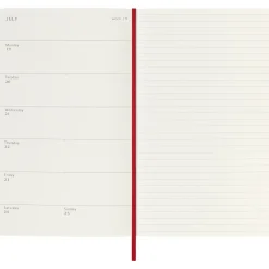 Kalender 18M WeekNote Soft Cover Large Red