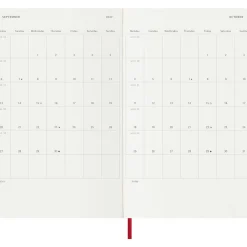 Kalender 18M WeekNote Soft Cover Large Red