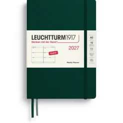 Kalender Weekly Planner 2027 A5 Forest Green