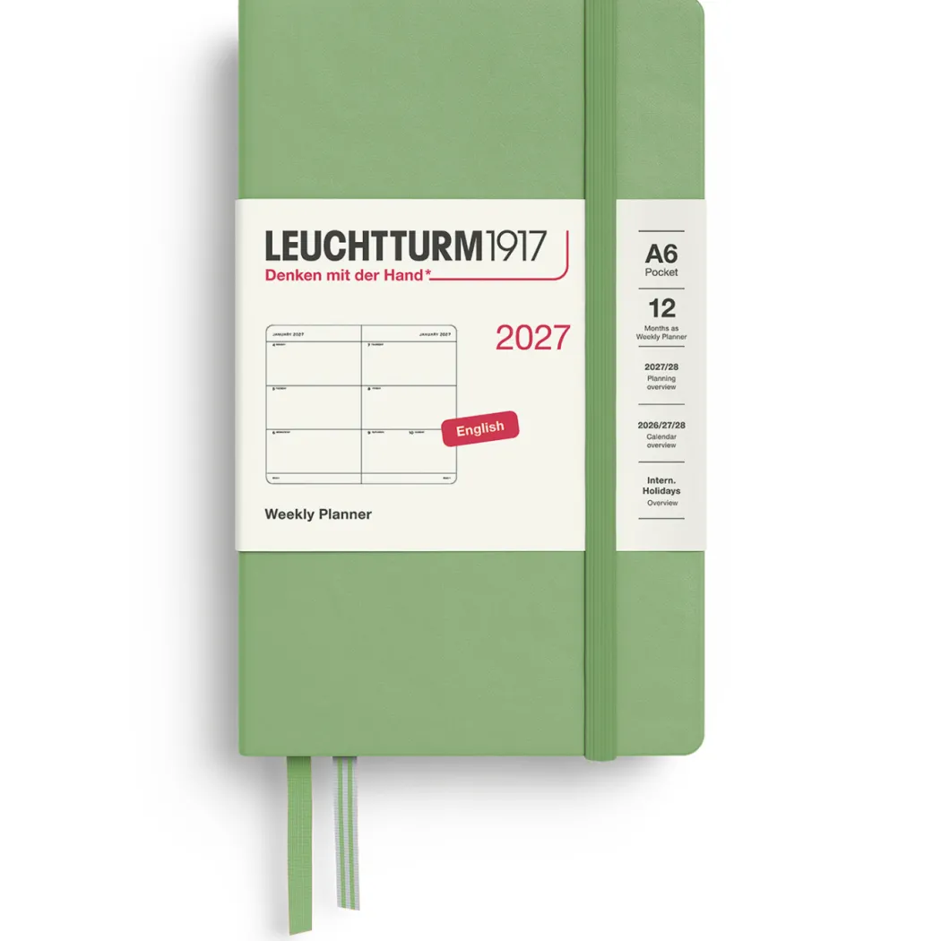 Kalender Weekly Planner 2027 A6 Sage