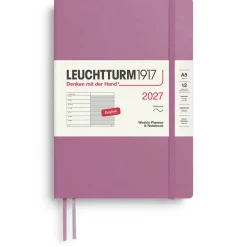 Kalender Weekly Planner & Notebook 2027 A5 Soft Cover Dusty Rose