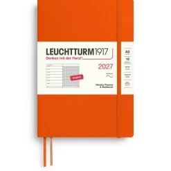 Kalender Weekly Planner & Notebook 2027 A5 Soft Cover Pumpkin